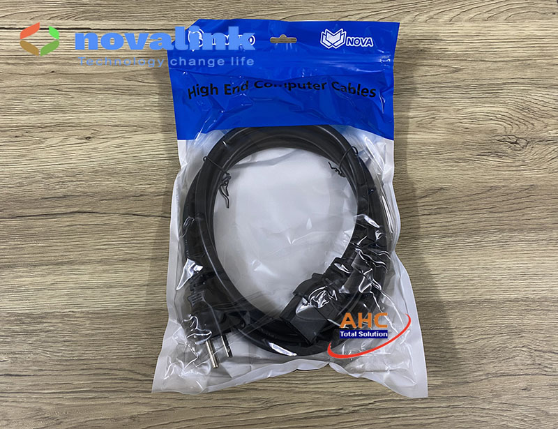 Dây nguồn UPS 3 chân chuẩn C19 lõi đồng 3 x 2.08mm dài 3m Novalink mã NV-54006A